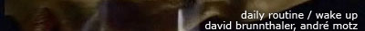 daily routine / wake up - david brunnthaler & andr� motz